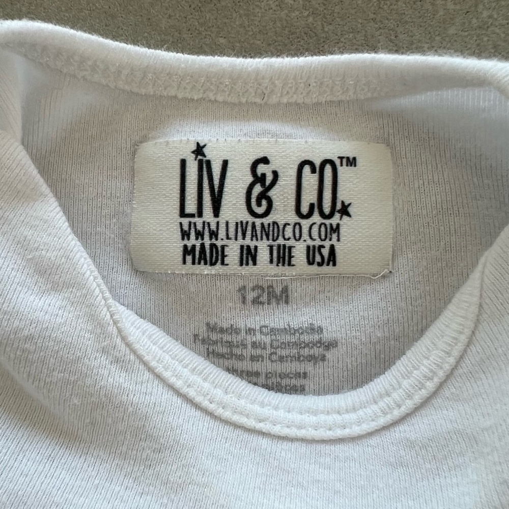 GIRL Defined Graphic Onesie, White, 12m - Picture 3 of 4